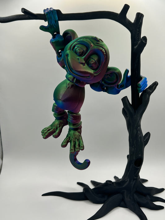 Monkey with tree figurine